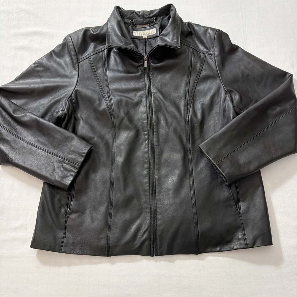 Wilsons Leather Men's Bomber Jacket 2X Thinsulate Black Zip Heavyweight Lined